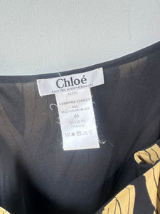 Chloe Anniversary Edition Black Floral Maxi Dress