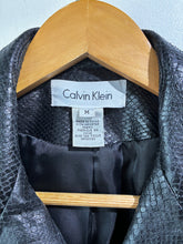 Calvin Klein Black Snakeskin Moto Jacket