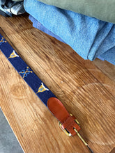 Smathers & Branson Navy Needlepoint Belt