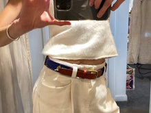 Smathers & Branson Navy Needlepoint Belt