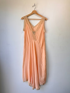 Vintage Peach Silk Nightgown