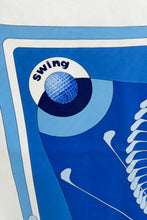 Vintage Hermés Golf Swing Blue Silk Scarf