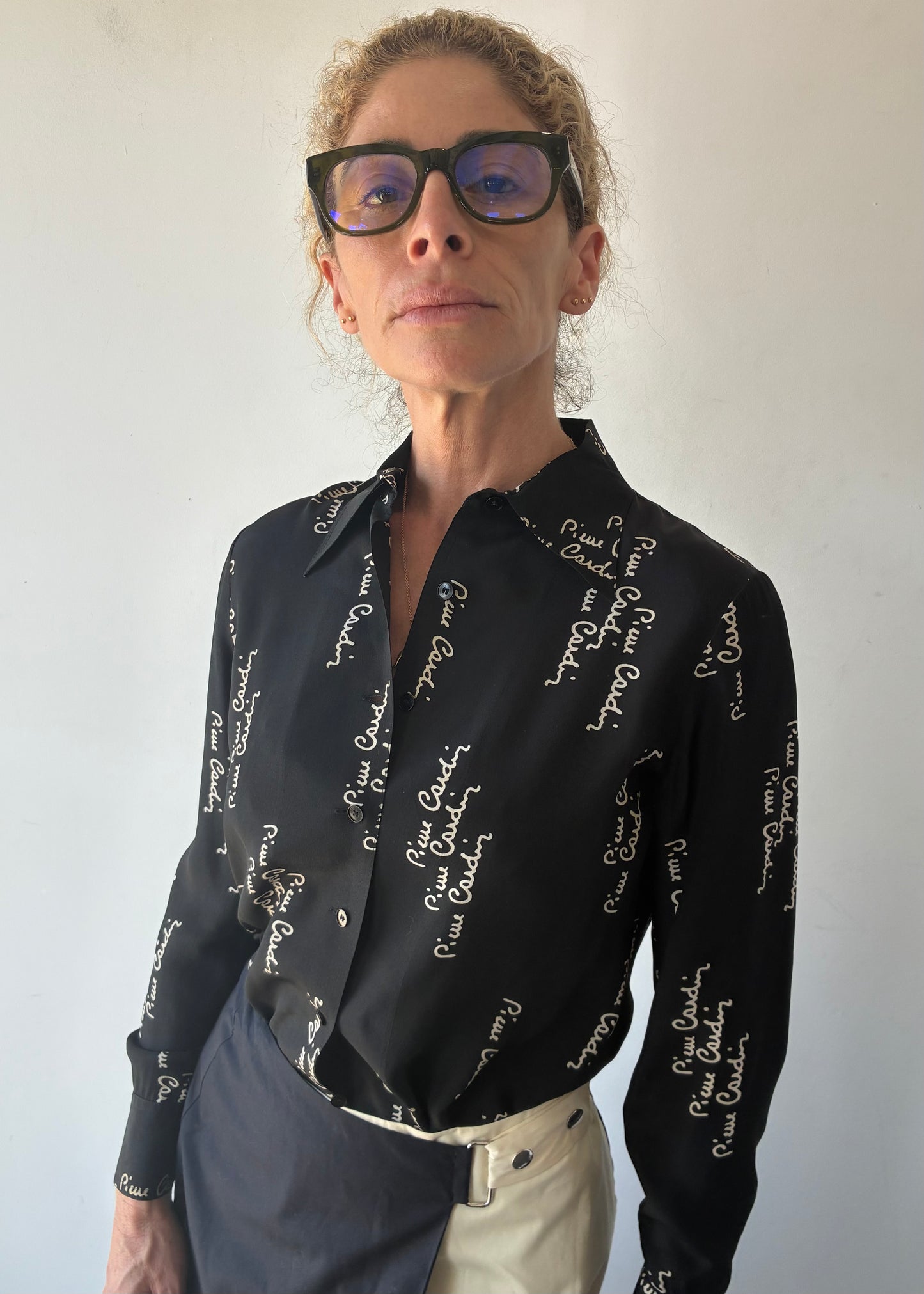 Vintage Wooer Pierre Cardin Black Button-Up Shirt – The Curatorial Dept