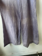 Purple & White Cotton Striped Wide Leg Overalls