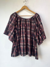 Ace & Jig Brown and Pink Plaid Blouse Top