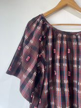 Ace & Jig Brown and Pink Plaid Blouse Top