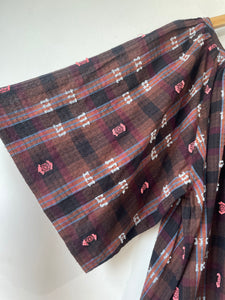 Ace & Jig Brown and Pink Plaid Blouse Top