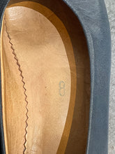 Blue Leather Flats Made in Morroco