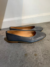 Blue Leather Flats Made in Morroco