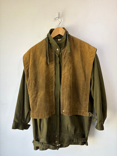Les Loulous de la Cote Army Green Corduroy Jacket