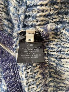 Isabel Marant Etoile Blue Striped Knit Cardigan