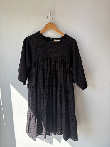 YMC Black Eyelet Lace Dress