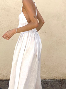 Vintage Calvin Klein Linen Apron Dress