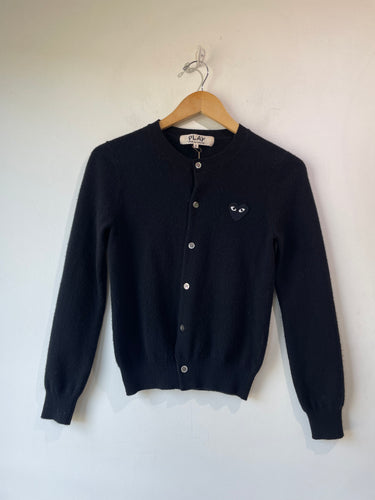 Comme des Garcon Play Black Knit Cardigan