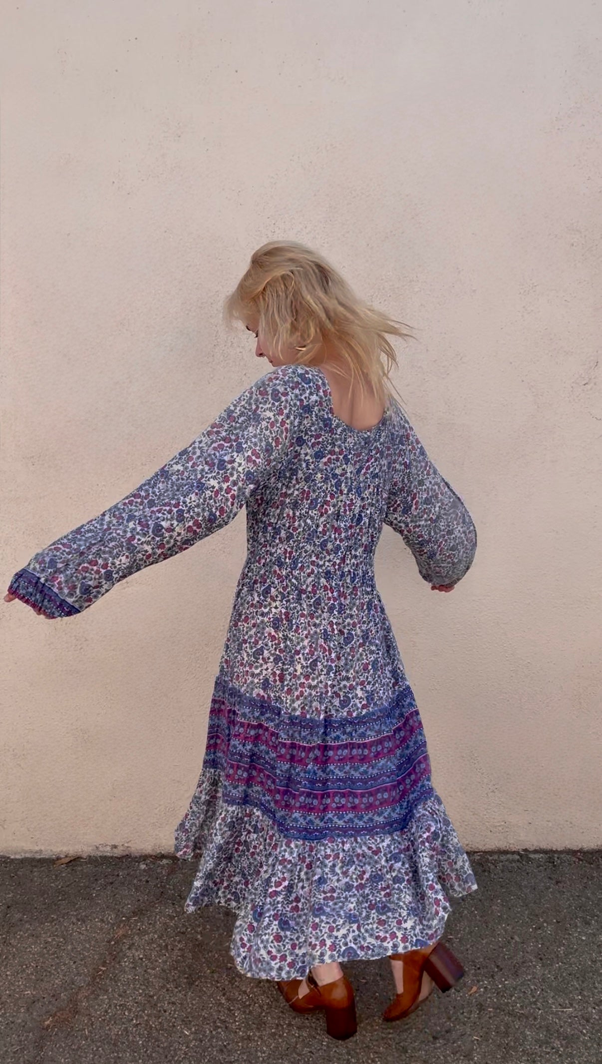 Vintage Chambell Indian Block Print Dress - The Curatorial Dept.