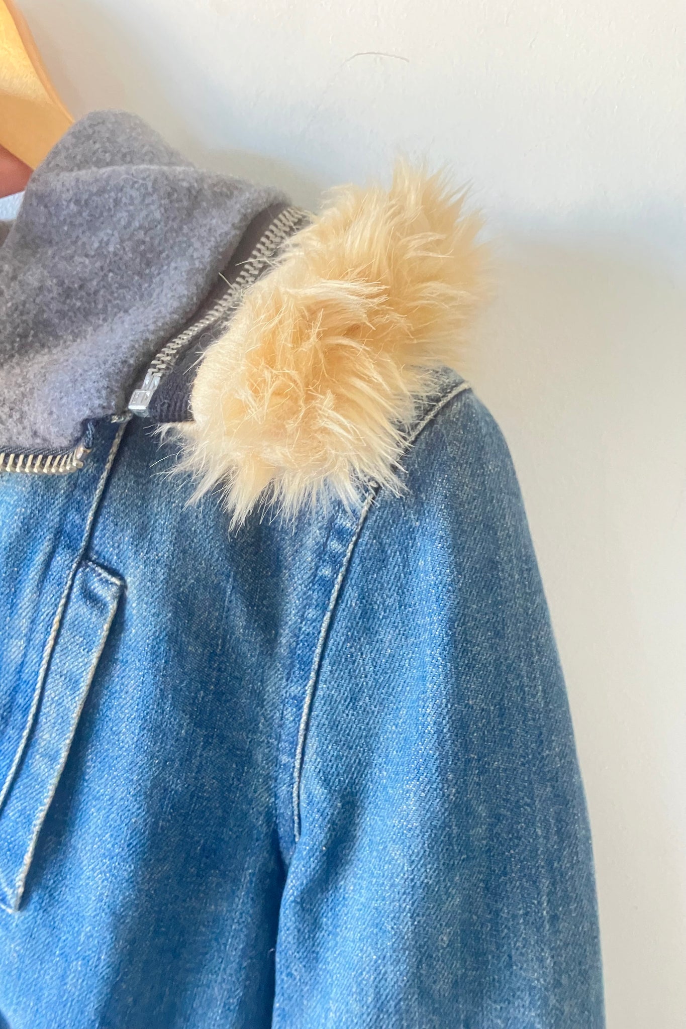 Buy Faux Fur Hooded Denim Jacket l Toddlers Winter Jacket