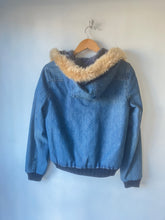 Habitual Lined Denim Jacket w/ Faux Fur Hood