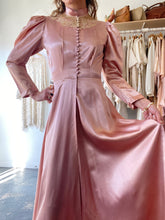 Vintage Pink Silk Victorian Nightgown Bed Jacket Dress