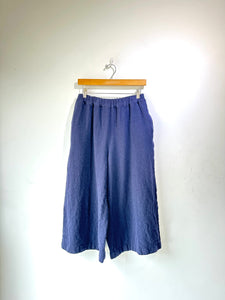 Comme des garcons navy wool drop-crotch trousers