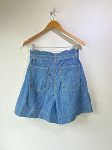 Rachel Comey High Waist Belted Denim Shorts