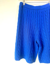 6397 Royal Blue Knit Cable Shorts
