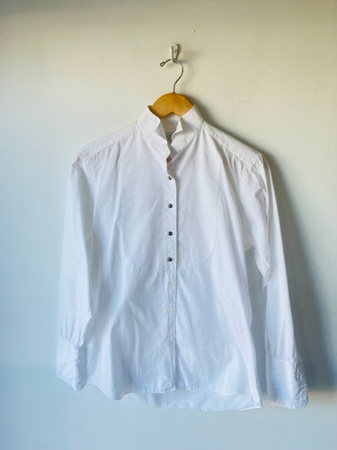 Vintage J. Peterman White Tuxedo Shirt
