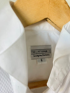 Vintage J. Peterman White Tuxedo Shirt