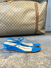 Vintage Prada Teal Wedge Sandals