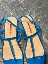 Vintage Prada Teal Wedge Sandals