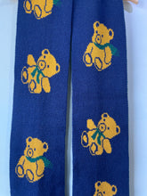 Gucci Blue Wool Knit Teddy Bear Scarf