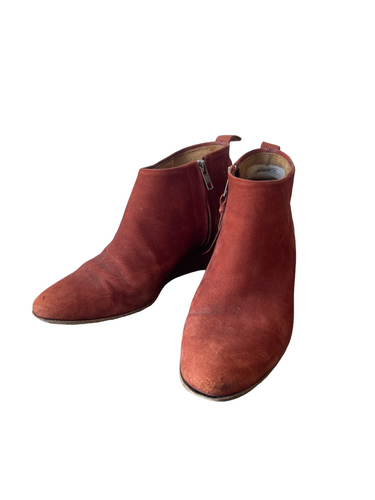 Humanoid Brown Suede Wedge Booties 38