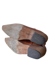 The Great Cognac Brown Woven Booties