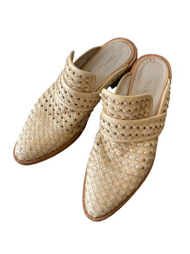 Freda Salvador Cream Woven Mules 8
