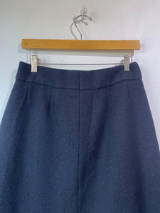 Comme des Garcons Robe de Chambre Navy Wool Skirt