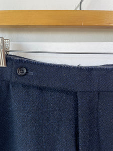 Comme des Garcons Robe de Chambre Navy Wool Skirt