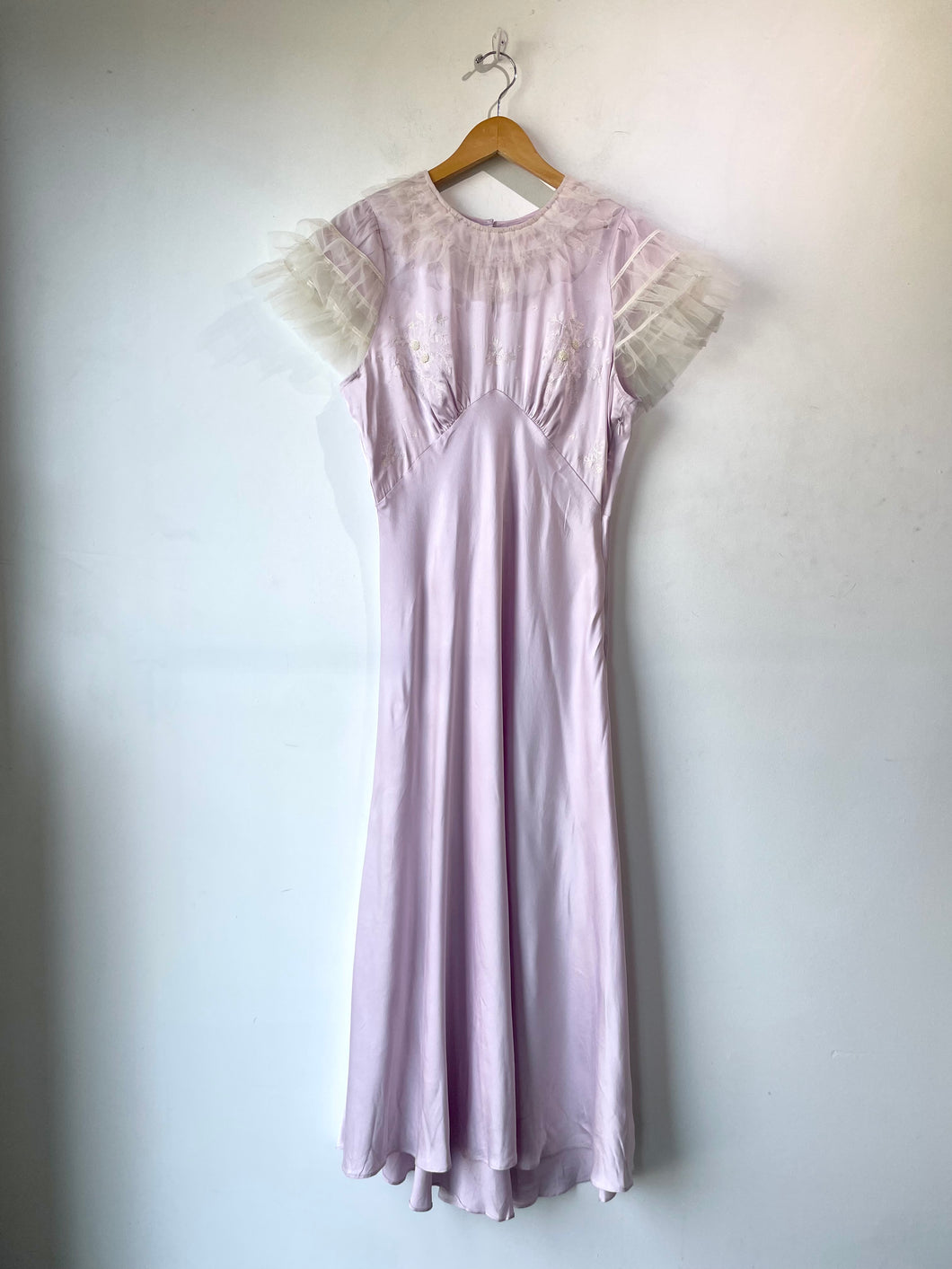 Doen Evonna Purple Thistle Silk Ruffle Dress