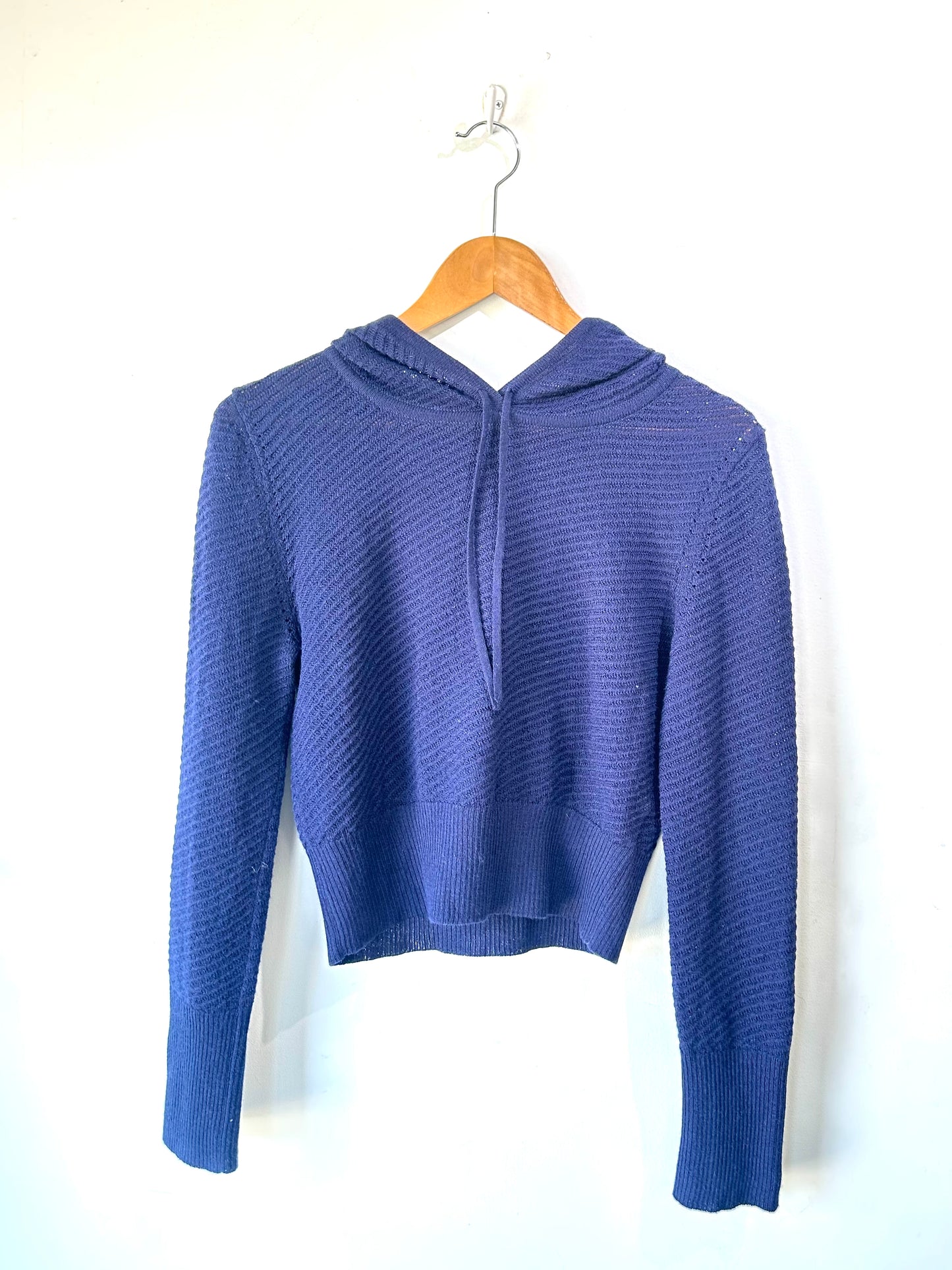Rachel Comey Navy Knit Hooded Sweater