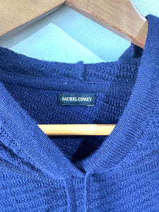 Rachel Comey Navy Cropped Hood Sweater