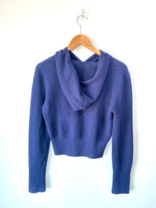 Rachel Comey Navy Cropped Hood Sweater