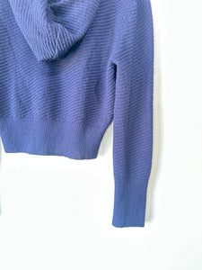 Rachel Comey Navy Cropped Hood Sweater