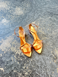 Narciso Rodriguez Metallic Blush Rose gold City Sandal