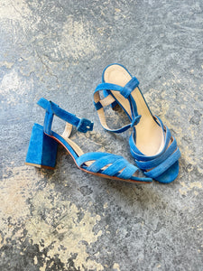 Maryam Nassir Zadeh Blue Suede Sandals