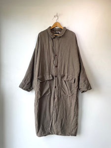 Vintage Kiko Army Green Linen Coat