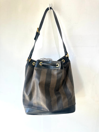 Vintage Fendi Wide Striped Bucket Bag