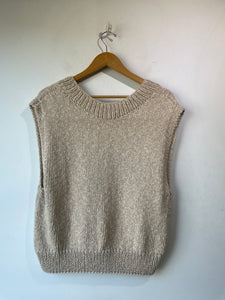 Jaggery London Cream Knit V-Neck Vest