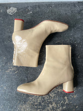 Aeyed Tan Patent Leather Ankle Booties Size 40