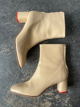 Aeyed Tan Patent Leather Ankle Booties Size 40