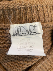 Vintage Matsuda Brown Loose Knit Cardigan