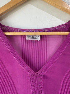 Vintage Philosophy Sheer Purple Lace Dress