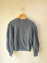 Black Puff Sleeve Crewneck Sweatshirt by Ulla Johnson